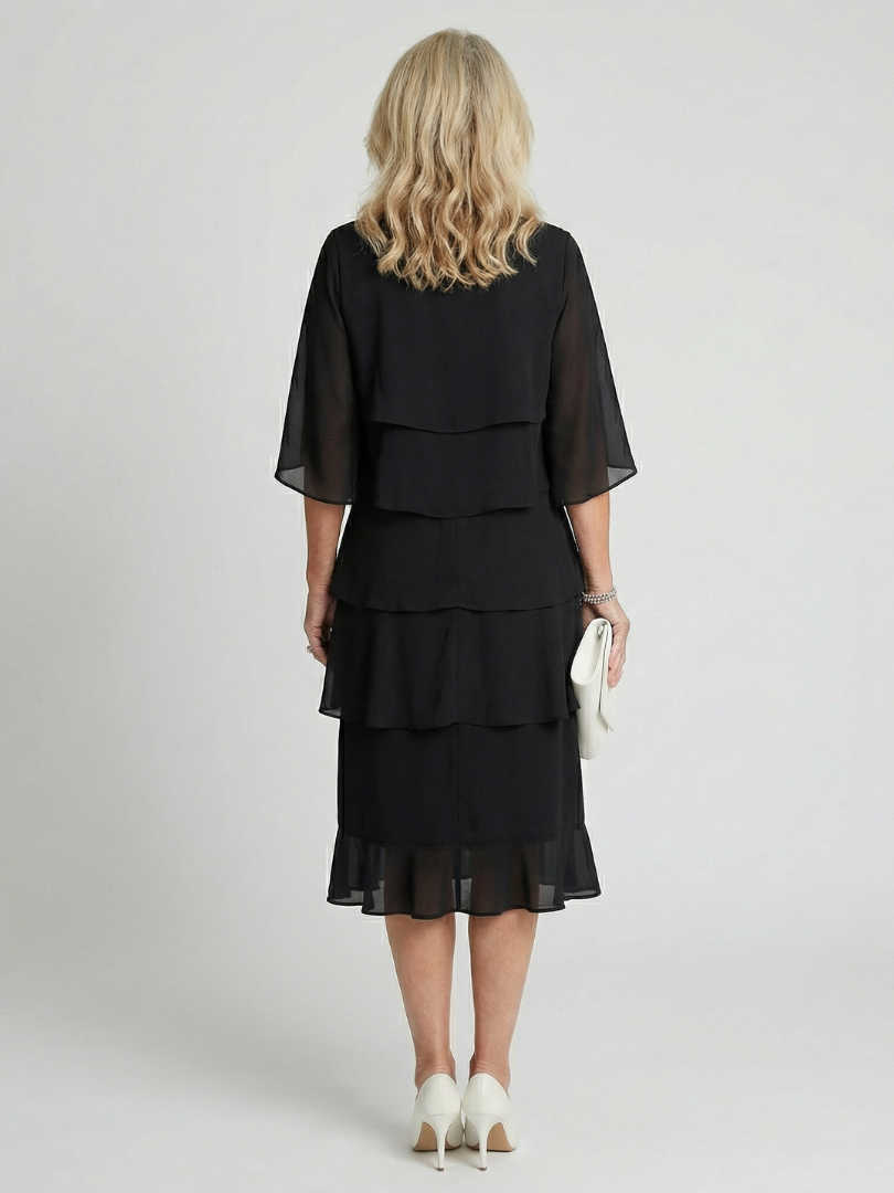 Brent | Layered Tier Midi Dress