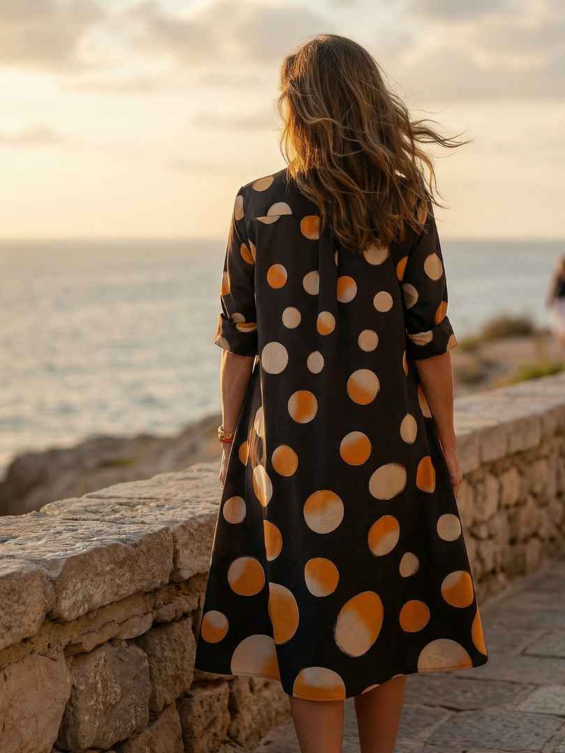 Vespera | Sunset Dot Dress
