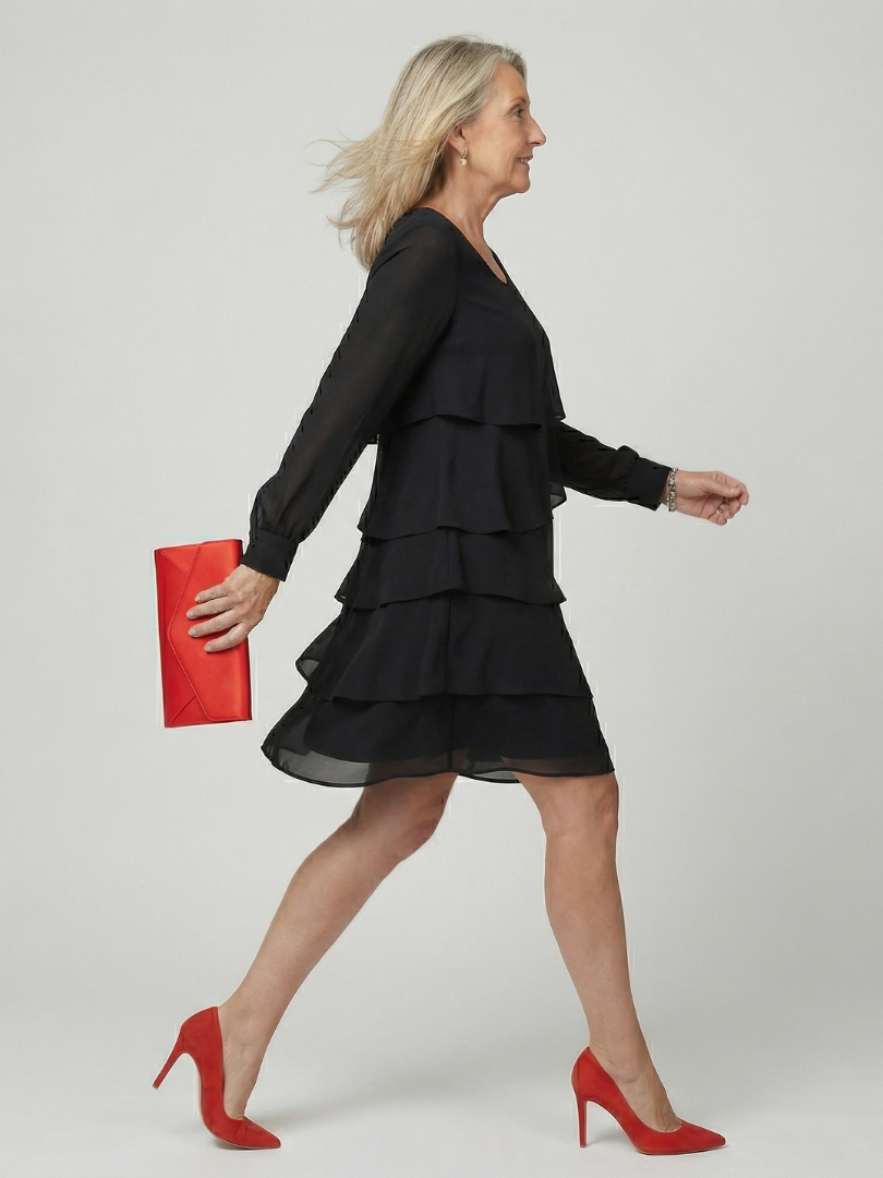 Kirax | Clean Layered Knee Length Dress