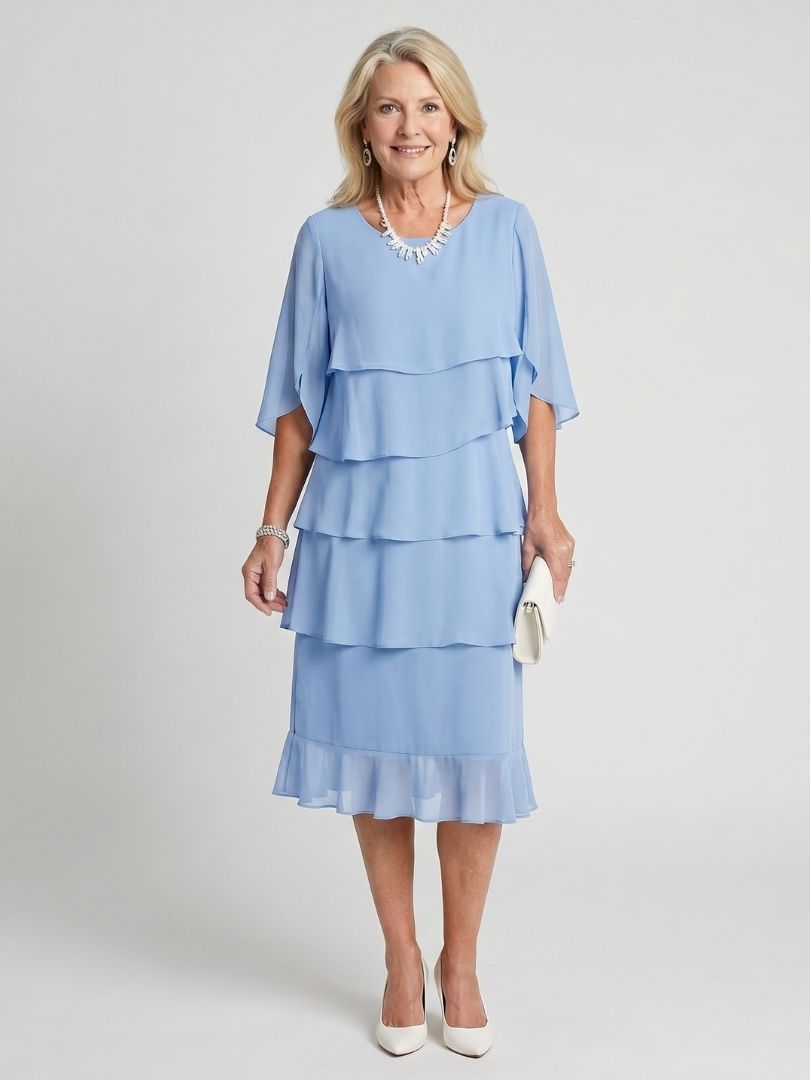 Brent | Layered Tier Midi Dress