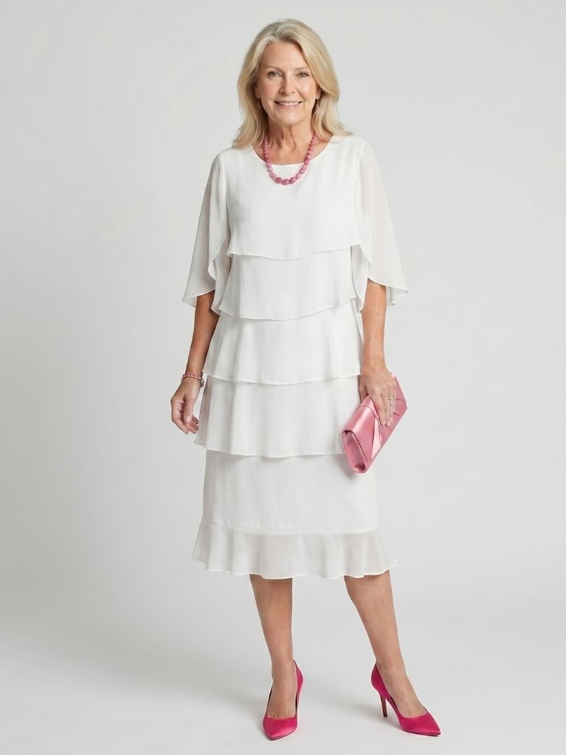 Brent | Layered Tier Midi Dress