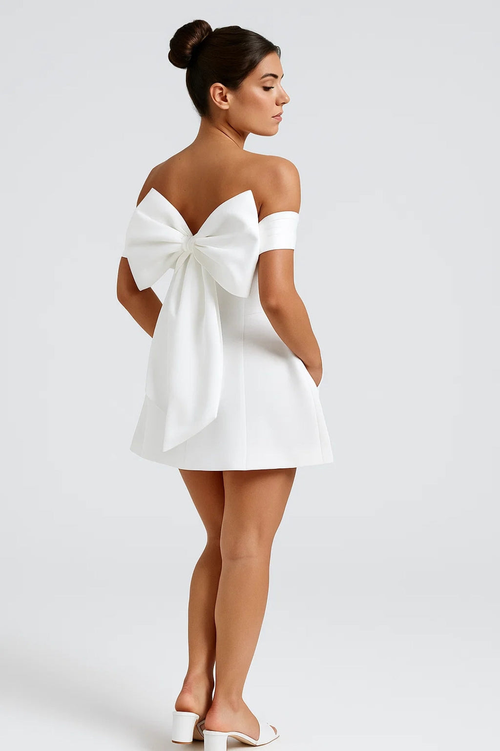 Ladies Dress | Tailored Elegant | Off-Shoulder