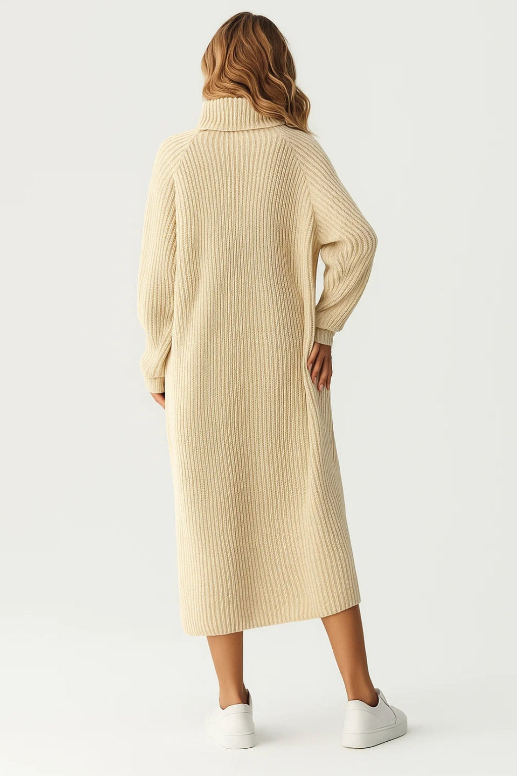 Ladies Dress | Elegant Midi | Turtleneck