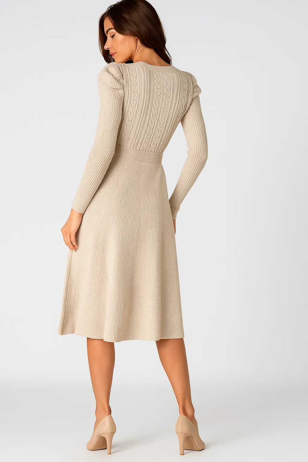 Ladies Dress | Knitted Tailored | With Belt