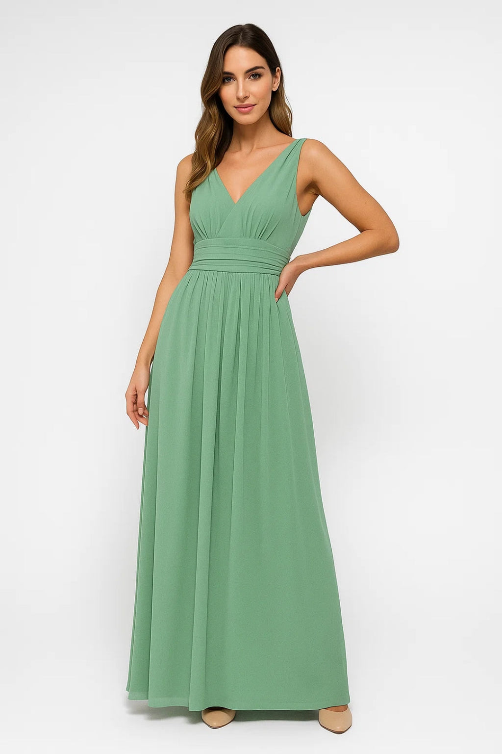 Ladies Dress | Elegant Maxi | V-Neck