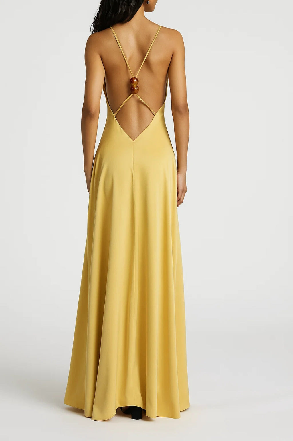 Ladies Dress | Elegant Maxi | Deep V-Neck