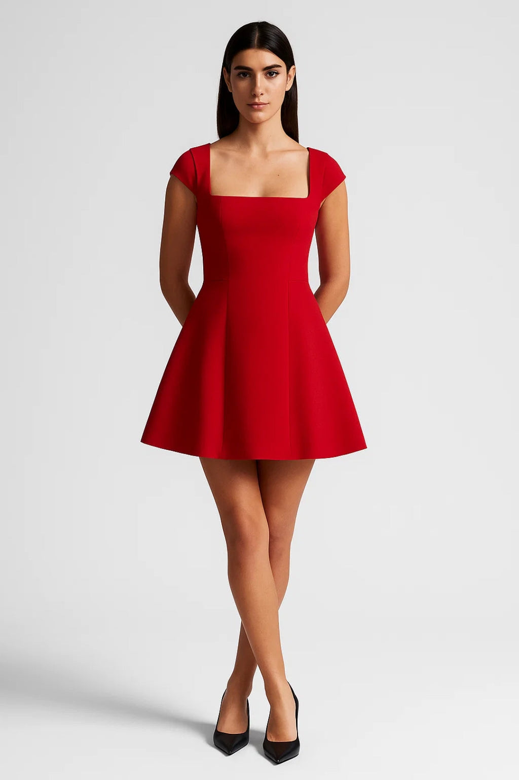 Women's Dress | Fitted Mini | With Square Neckline