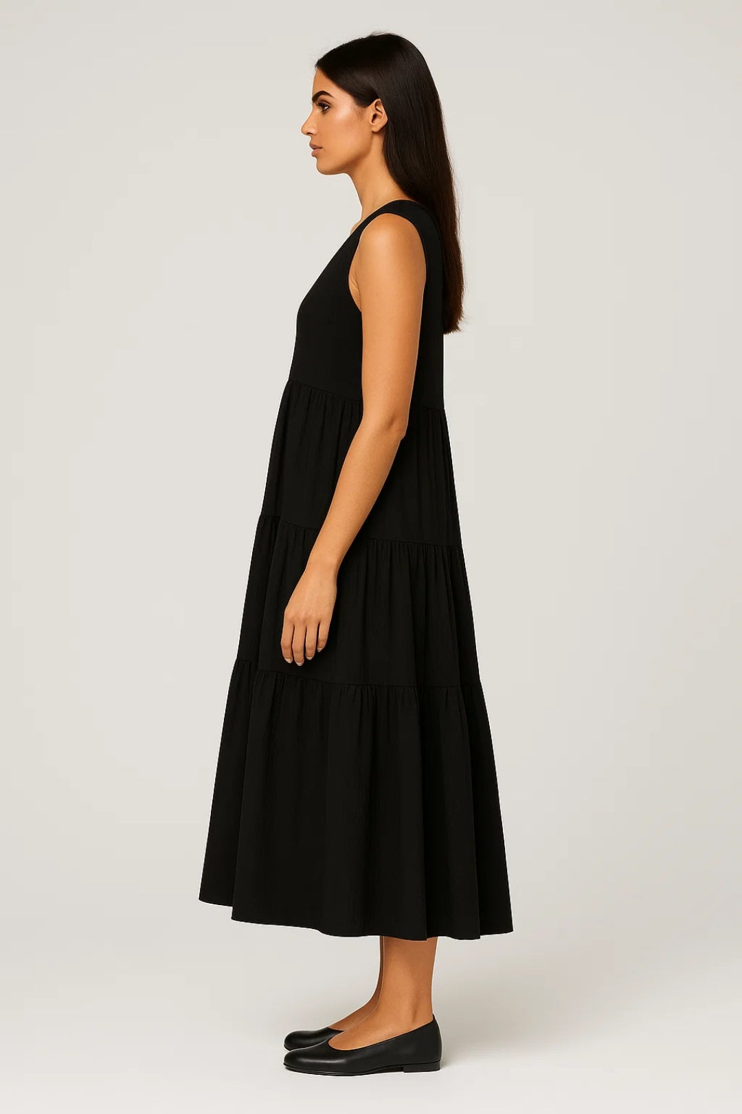 Ladies Dress | Elegant Midi | V-Neck